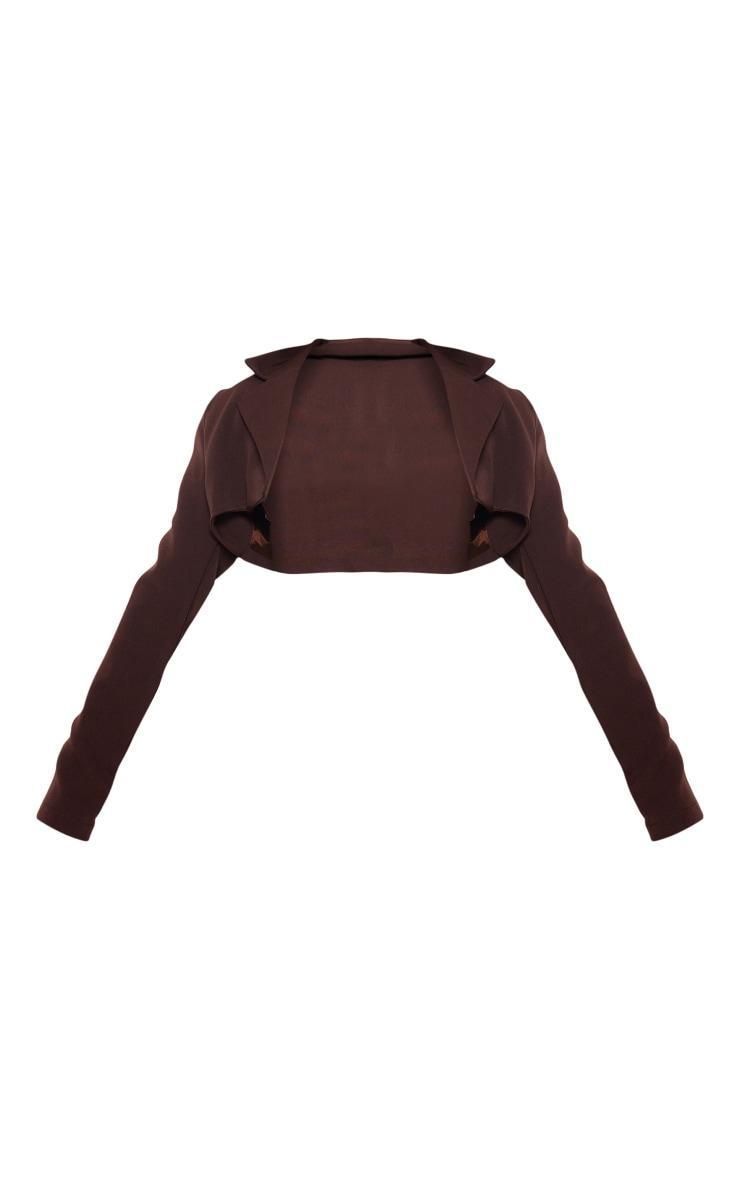 Chocolate Minimal Super Crop Blazer Product Image