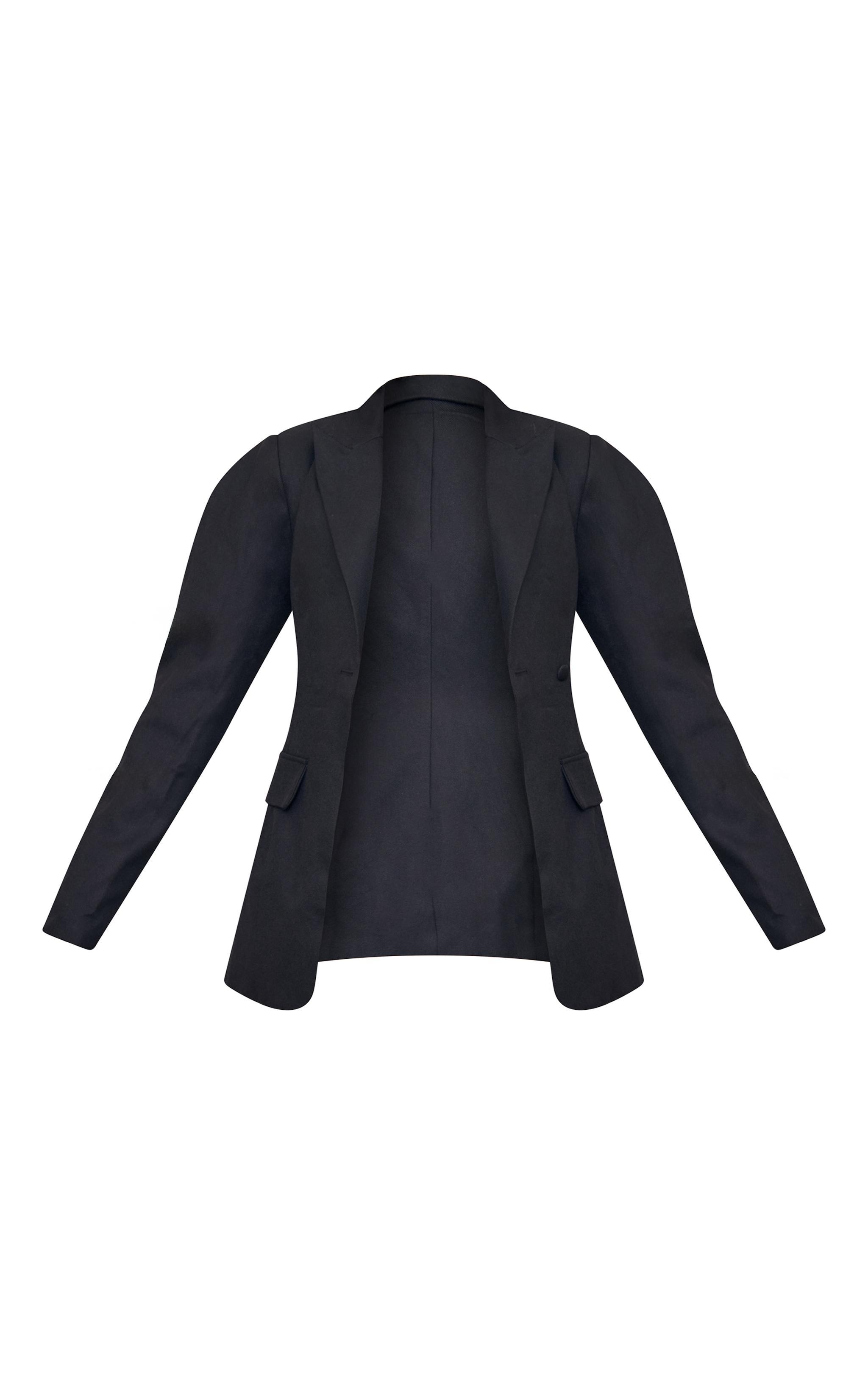 Black Drop Shoulder Extreme Oversized Blazer Product Image