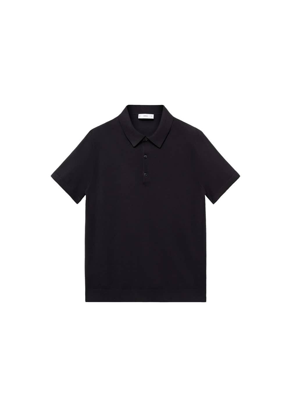 MANGO MAN - Fine-knit polo shirt dark navyMen Product Image