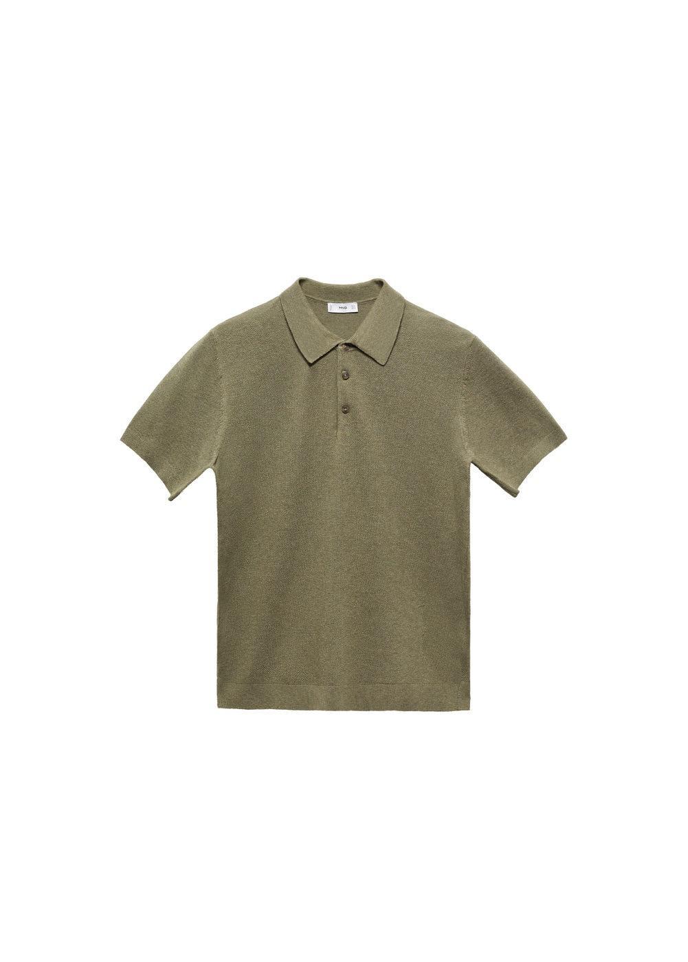 MANGO MAN - Short-sleeve knitted polo shirt forest greenMen Product Image