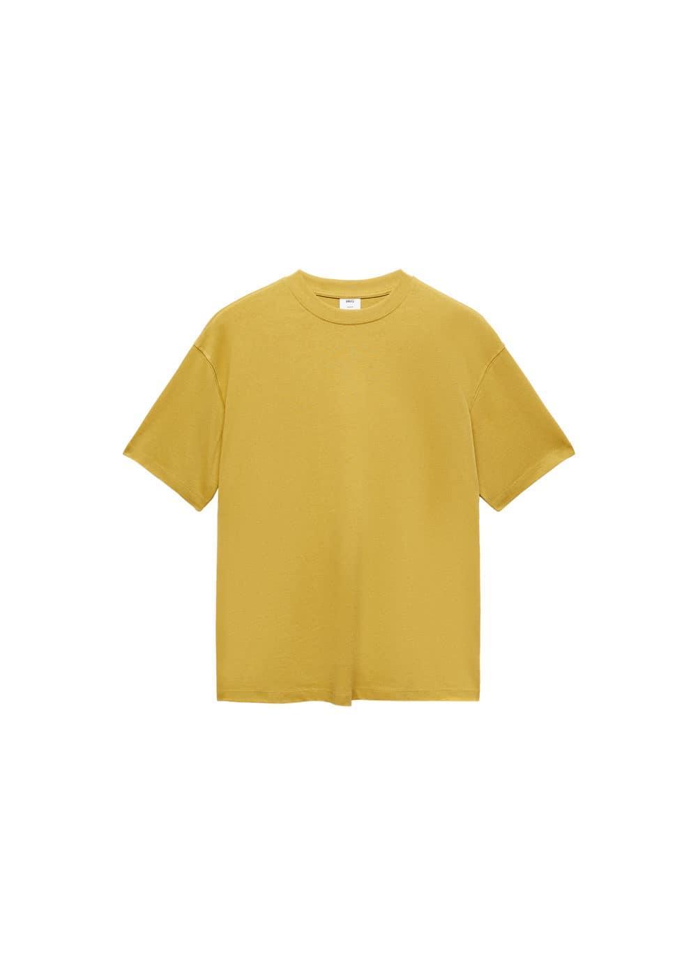 MANGO MAN - Basic 100% cotton relaxed-fit t-shirt mustardMen Product Image