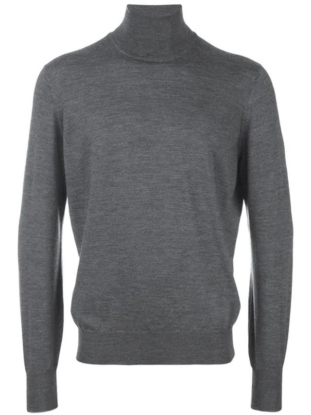 BRUNELLO CUCINELLI Wool Turtle-neck Sweater In Grey Product Image