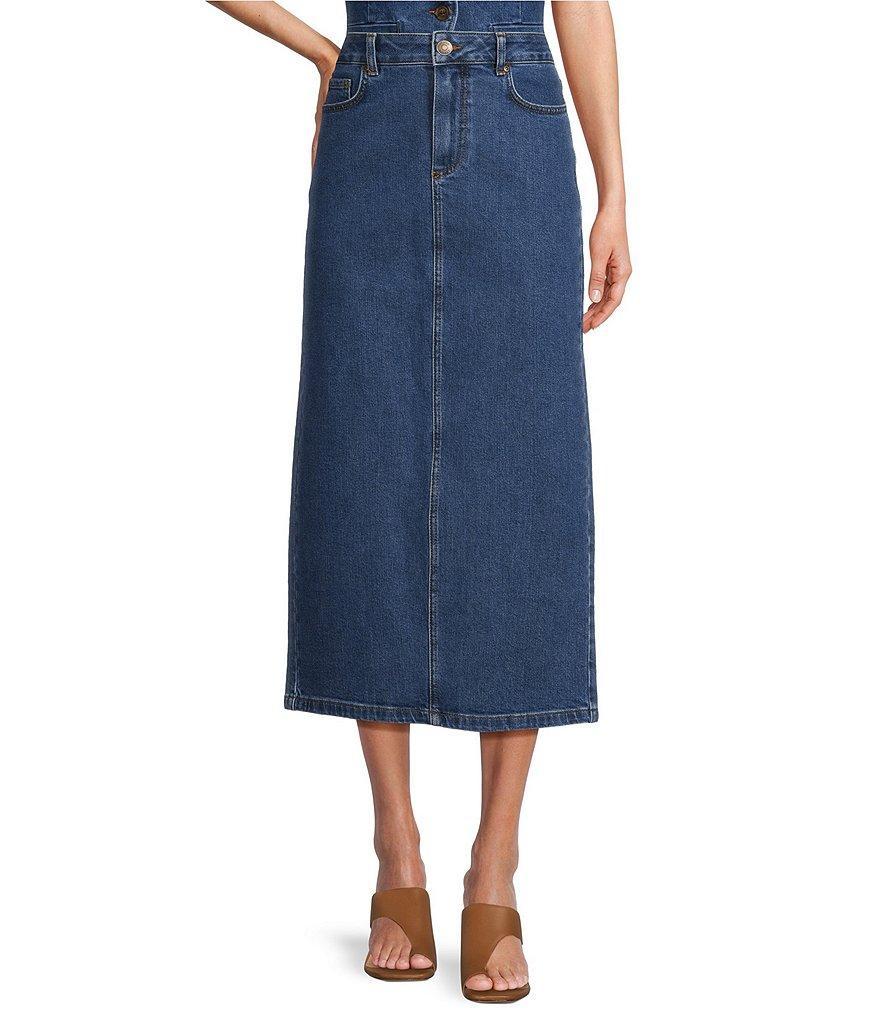 Antonio Melani Jessica Denim High Rise 5 Pocket Jean Pencil Maxi Coordinating Skirt Product Image