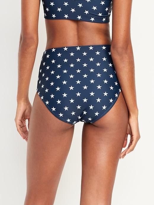 High-Waisted French-Cut Bikini Swim Bottoms Product Image