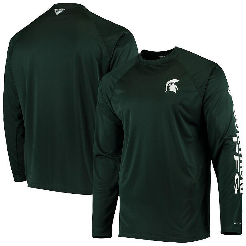 Mens Columbia PFG Michigan State Spartans Terminal Tackle Omni-Shade Long Sleeve T-Shirt Product Image