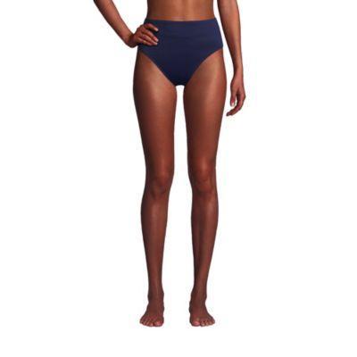 Lands End Womens Chlorine Resistant High Leg High Waisted Bikini Swim Bottoms Product Image