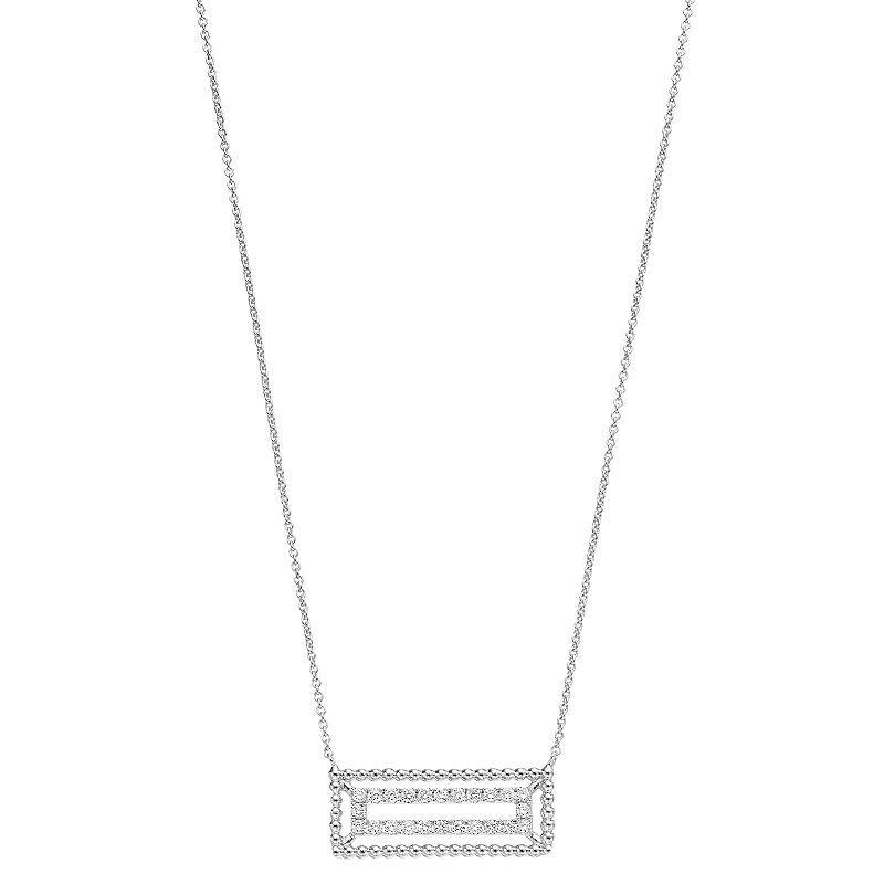 Ava Blue 14k White Gold 1/3 Carat T.W. Diamond Necklace, Womens 14k Whgold Product Image