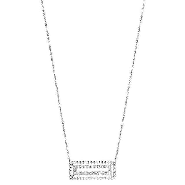 Ava Blue 14k White Gold 1/3 Carat T.W. Diamond Necklace, Womens Product Image