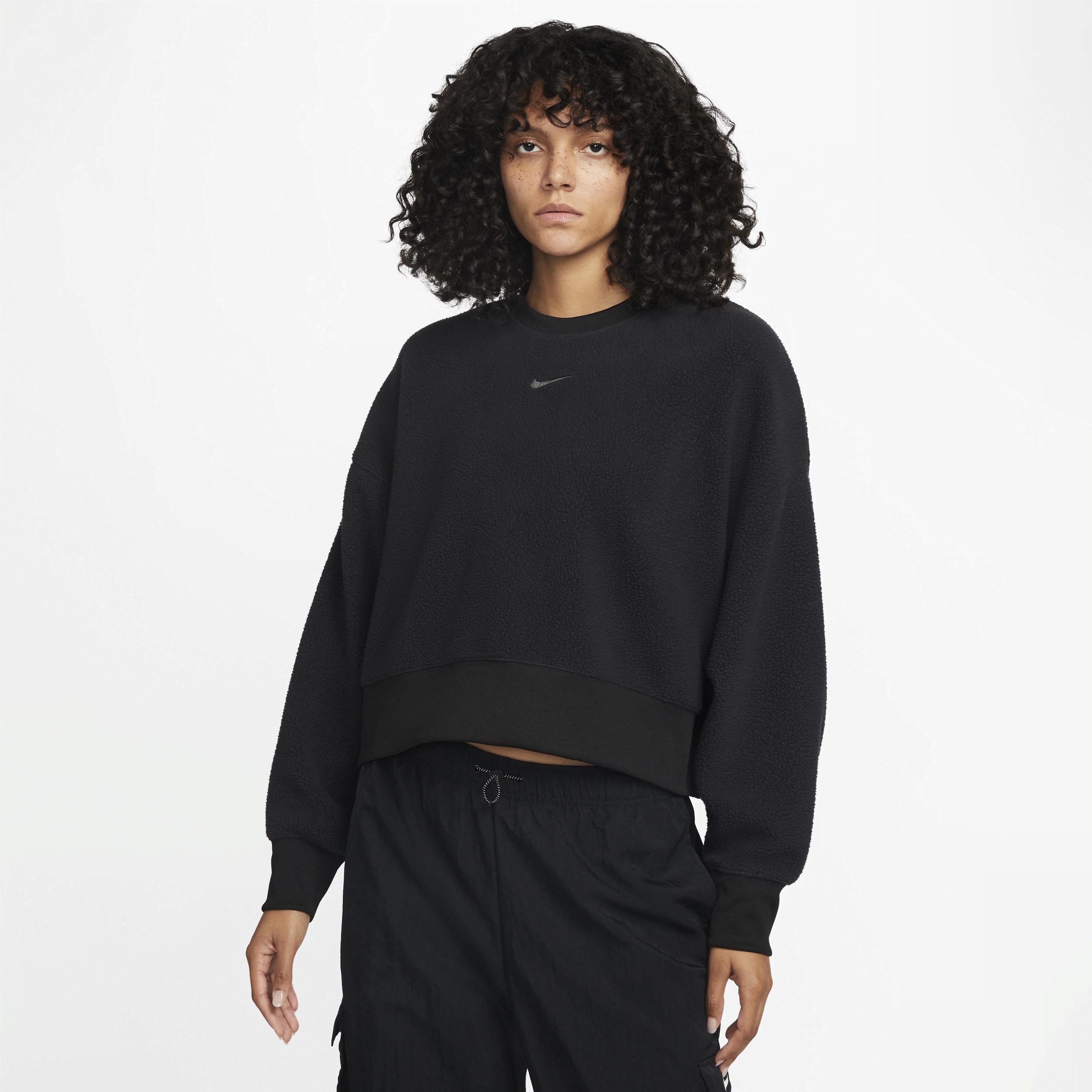 Women's Nike Sportswear Plush Oversized Crew-Neck Mod Crop Sweatshirt Product Image