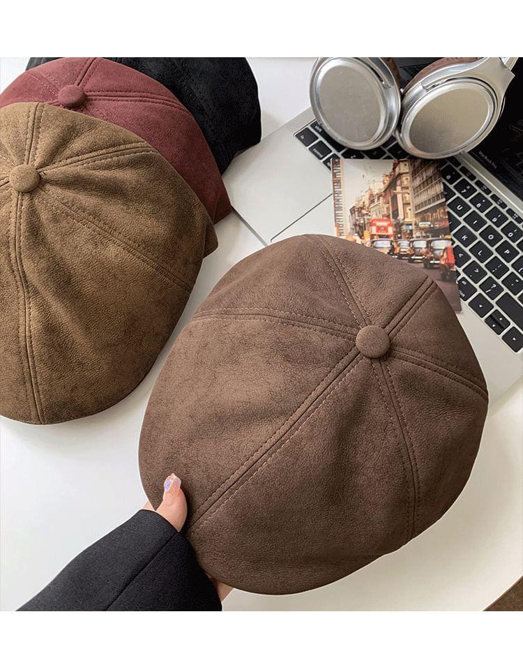 Faux Suede Flat Cap Product Image