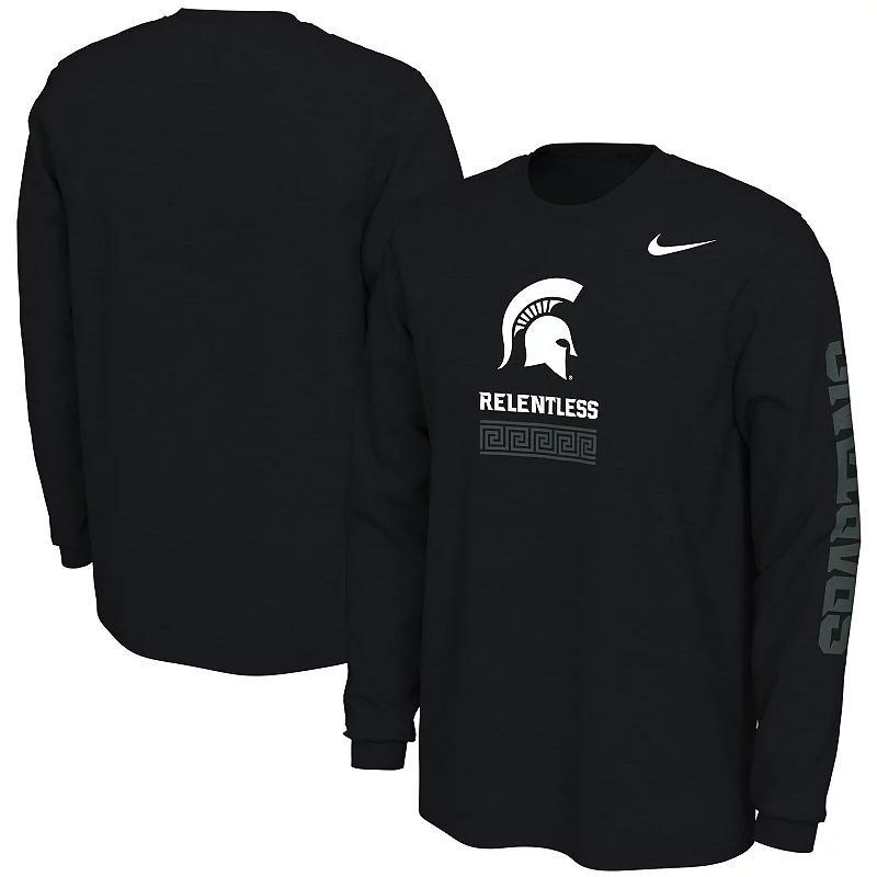 Mens Nike Black Michigan State Spartans Alternate Long Sleeve T-shirt Product Image