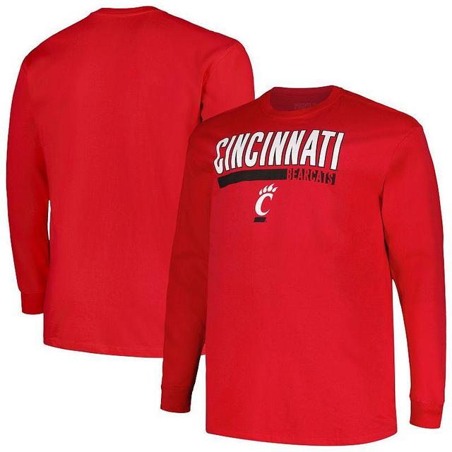 Mens Profile Cincinnati Bearcats Big & Tall Two-Hit Long Sleeve T-Shirt Product Image