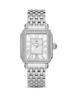 MICHELE Deco Madison Diamond Dial Two-Tone Bracelet Watch, 33mm Product Image