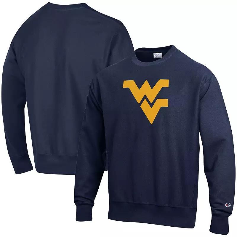 Mens Champion West Virginia Mountaineers Vault Logo Reverse Weave Pullover Sweatshirt Blue Product Image