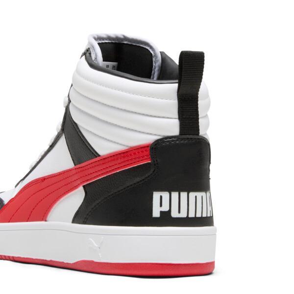 PUMA Dribble Mid Men's Sneakers in White/For All Time Red/Black Product Image