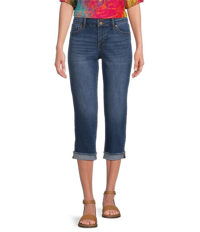 Code Bleu Soho Stretch Denim Capri Jeans Product Image