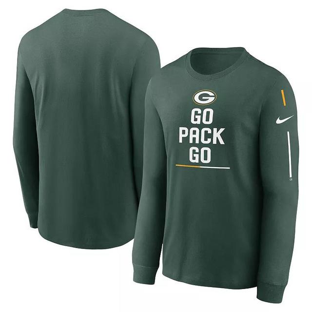 Mens Nike Green Green Bay Packers Team Slogan Long Sleeve T-Shirt Product Image