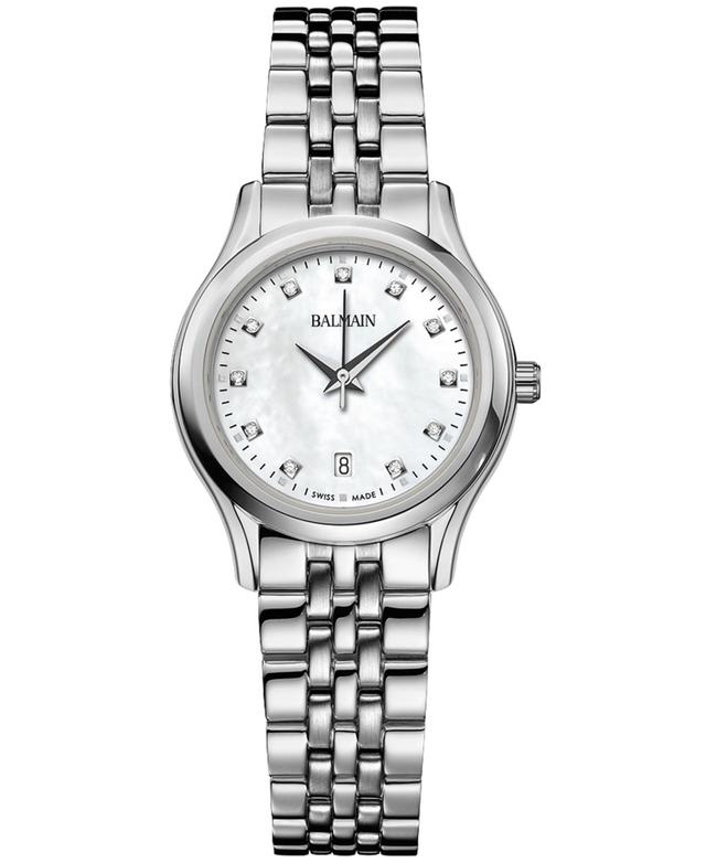 Balmain Womens Swiss Beleganza Diamond (1/20 ct. t.w.) Stainless Steel Bracelet Watch 28mm Product Image