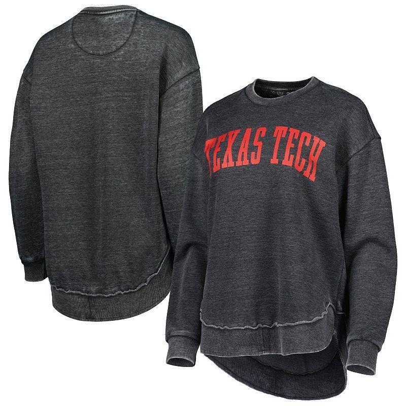 Womens Pressbox Texas Tech Red Raiders Vintage Wash Pullover Sweatshirt Product Image