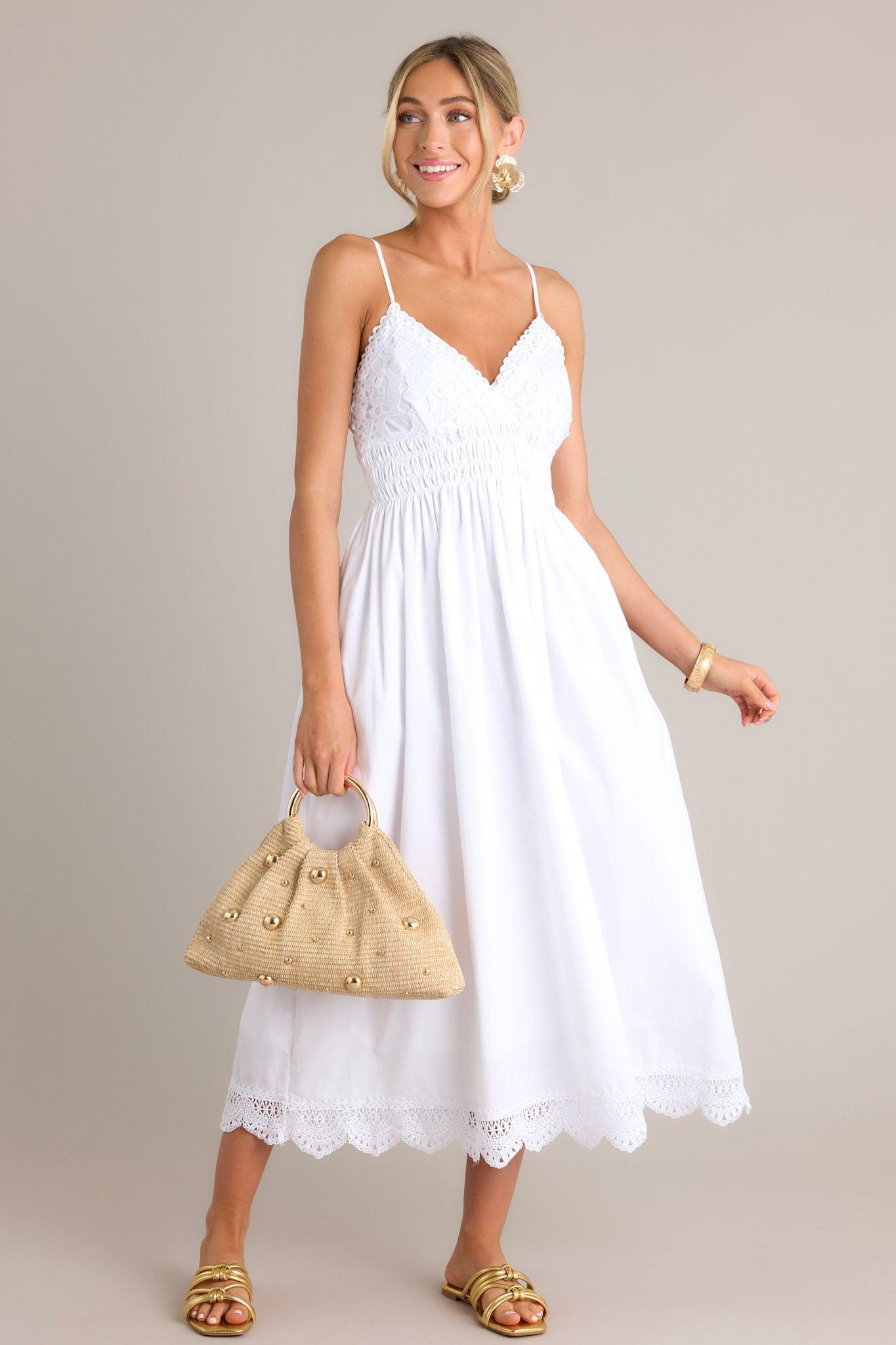 Ethereal Elegance White Maxi Dress Product Image