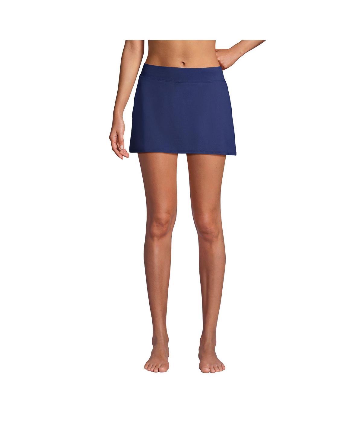 Petite Lands End Thigh Minimizer Swim Skirt, Womens Product Image