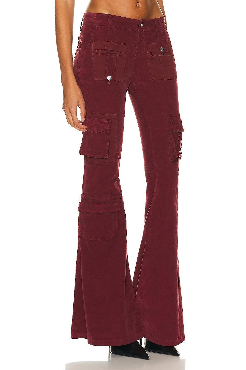 Blumarine Multi Pocket Flare Leg Burgundy. (also in 40). Product Image