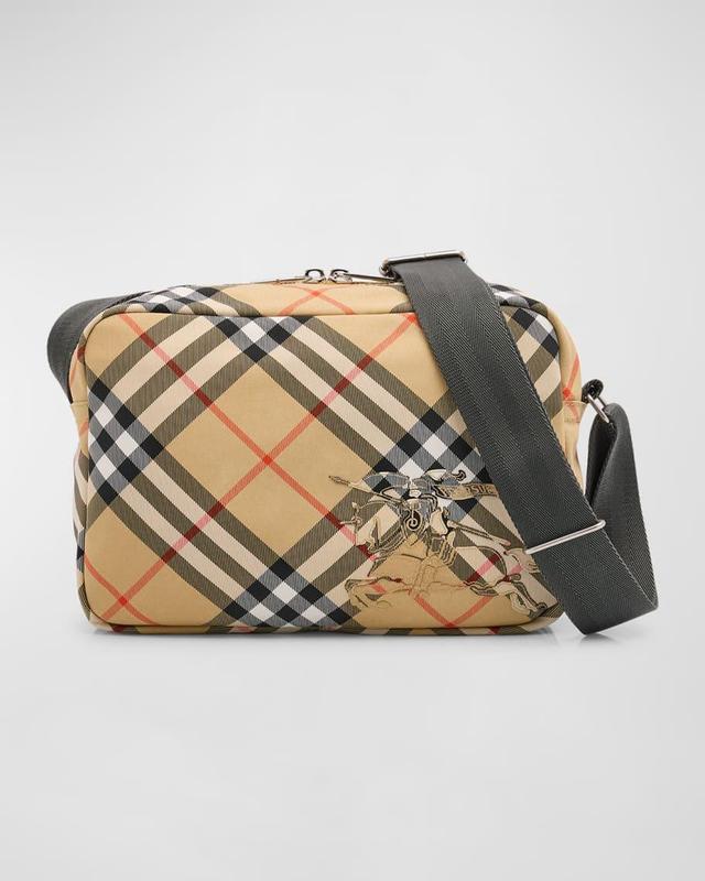 Men's Check Essential Crossbody Bag Product Image