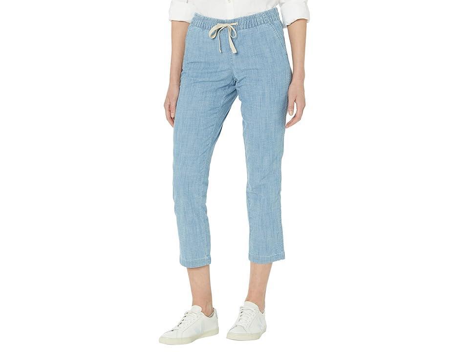 L.L.Bean Lakewashed Chino Pull-On Chambray Pants Ankle (Chambray) Women's Casual Pants Product Image