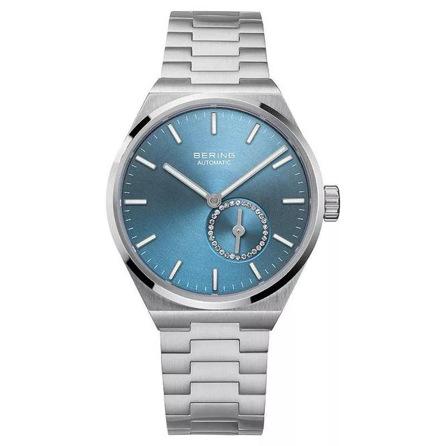 BERING Womens Charity Stainless Steel Link Bracelet Automatic Watch - 19435 Arctic Blue Product Image