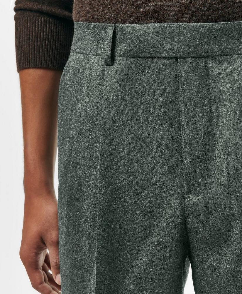 Classic Fit Double-Pleated Dress Pants in Wool Flannel Product Image