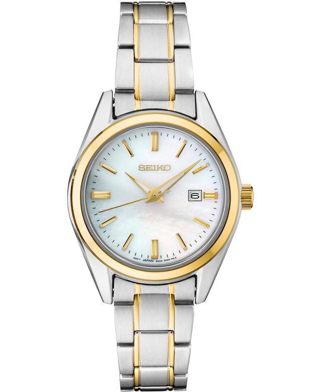 Seiko Womens Essential Quartz Analog Mother-of-Pearl Dial Two Tone Stainless Steel Bracelet Watch Product Image