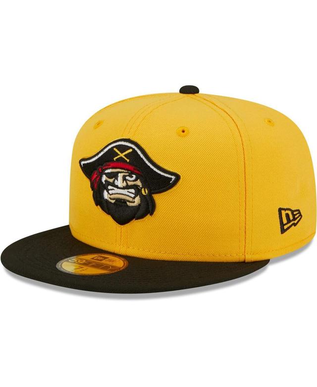 Mens New Era Yellow Bradenton Marauders Authentic Collection 59FIFTY Fitted Hat Product Image