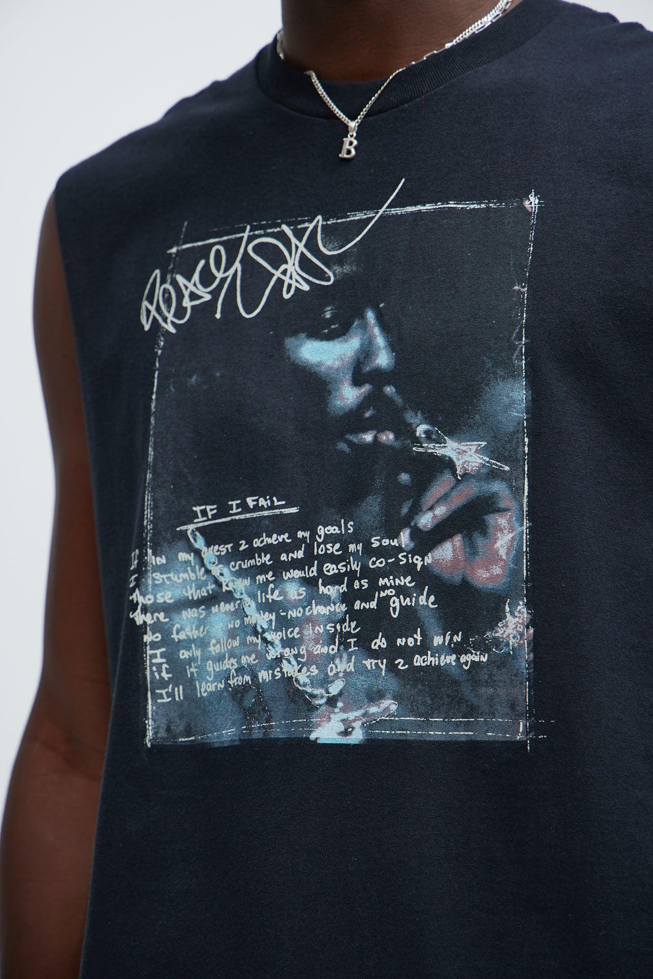 Tupac If I Fail Sleeveless Tee - Black Product Image