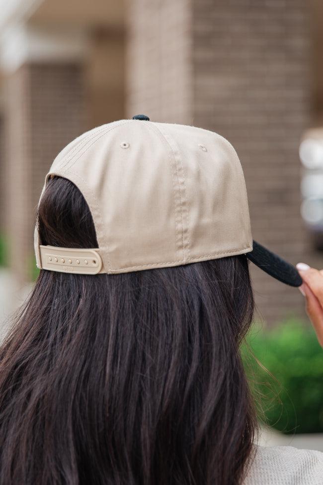 Small Town Smoke Show Black and Khaki Trucker Hat Product Image