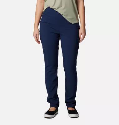 Womens Columbia Slim Midrise Anytime Pull-On Pants Collegiate Blue Product Image