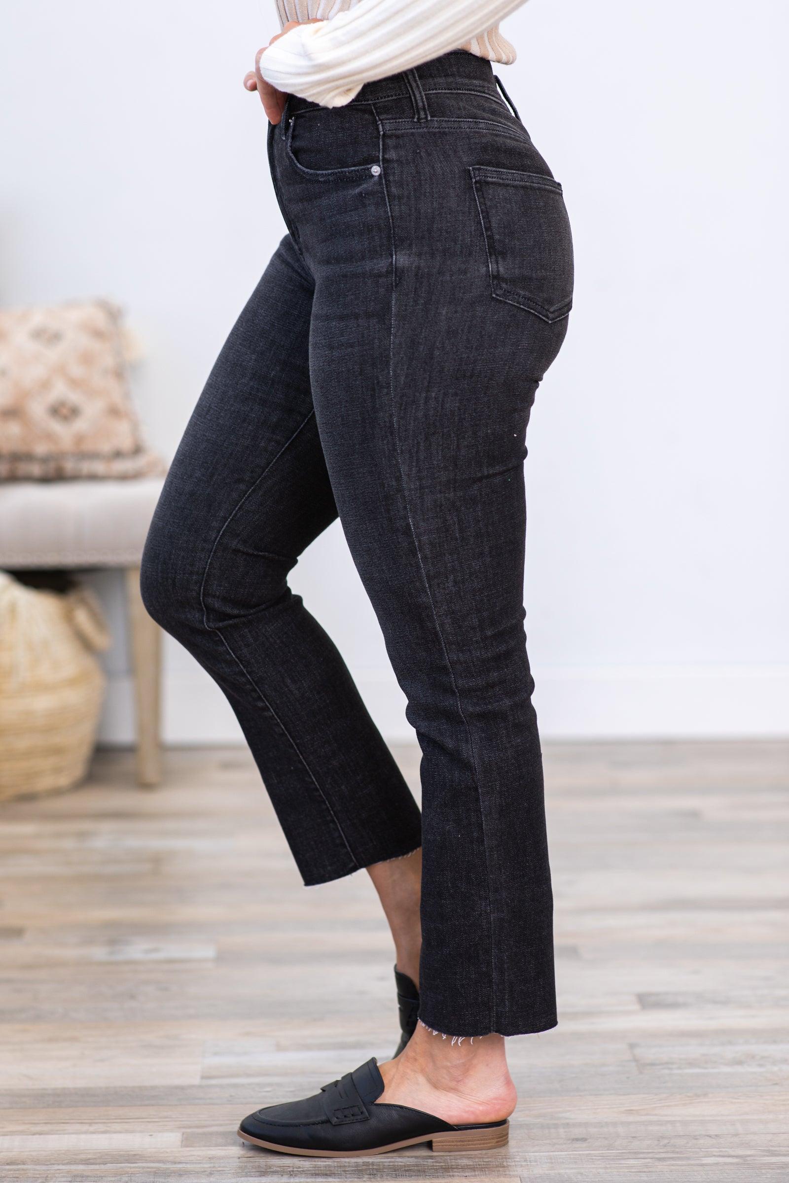 Sneak Peek Charcoal High Rise Slim Fit Jeans product image