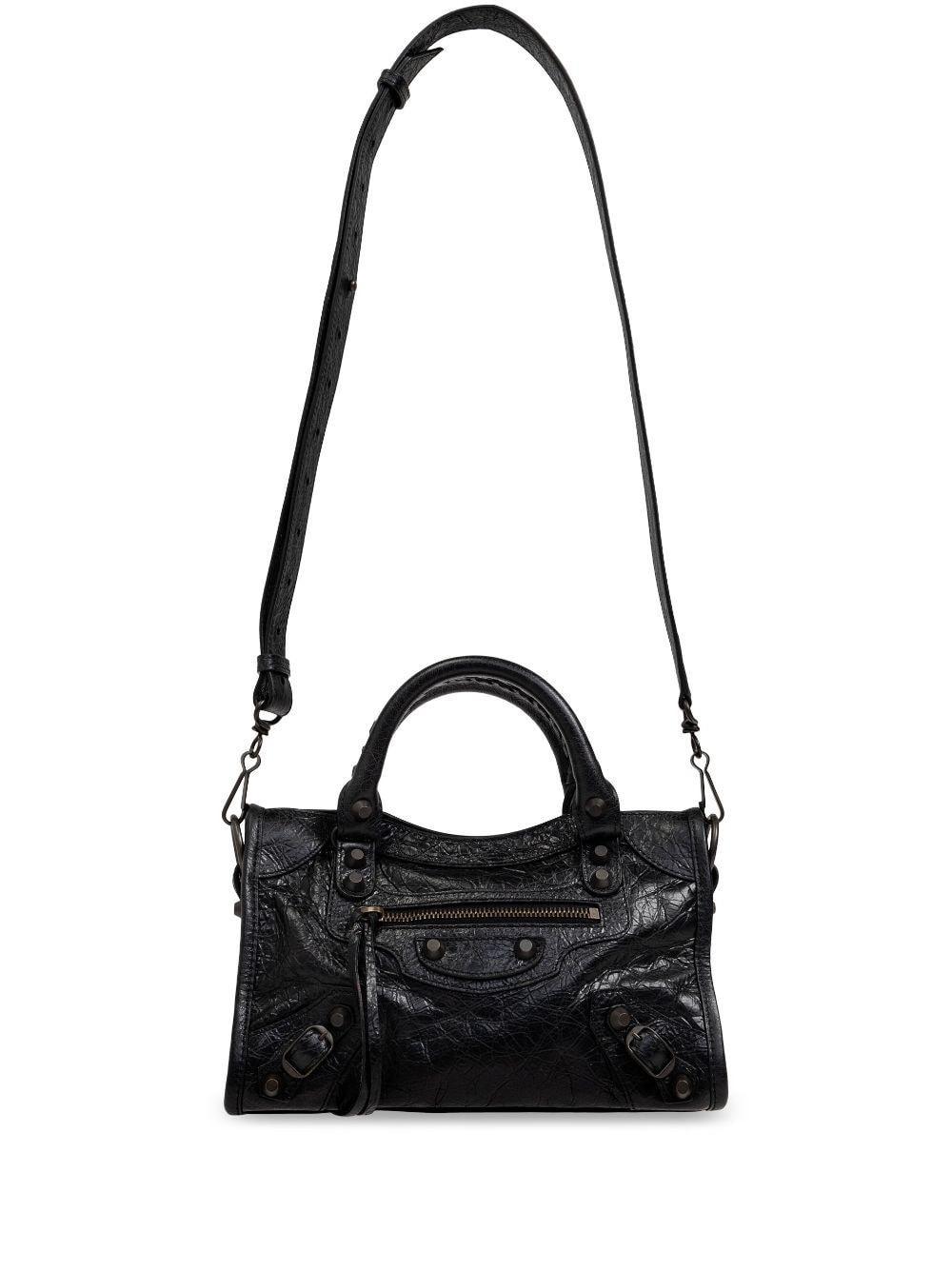 Le City Small Leather Shoulder Bag In Black Product Image