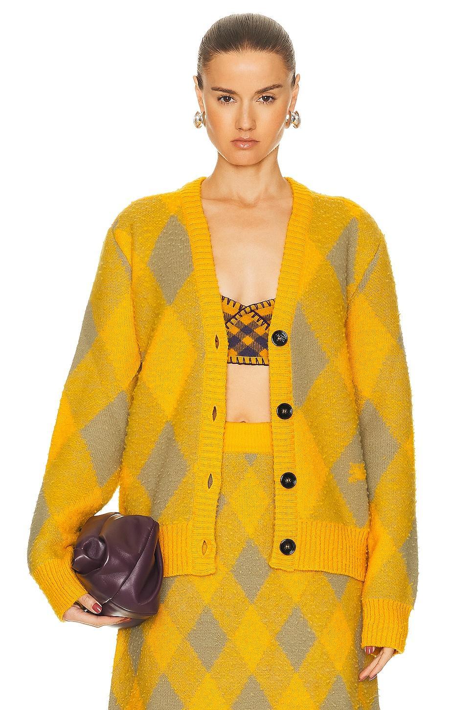 Burberry Long Sleeve Cardigan in Yellow product image