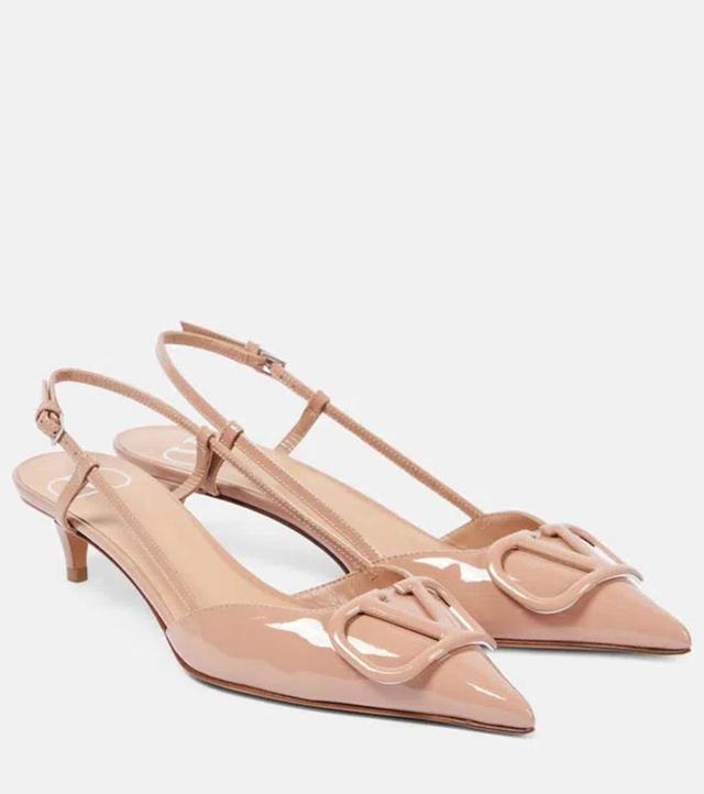 Slingback Logo Heels 40 In Pink Product Image