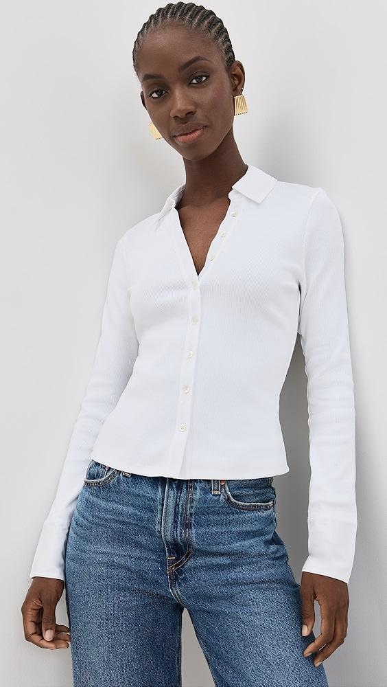 Veronica Beard Jean Scottie Mixed Media Top | Shopbop Product Image