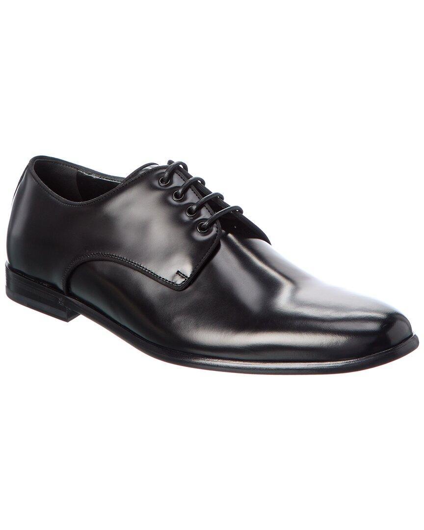 Leather Derby In Black Product Image