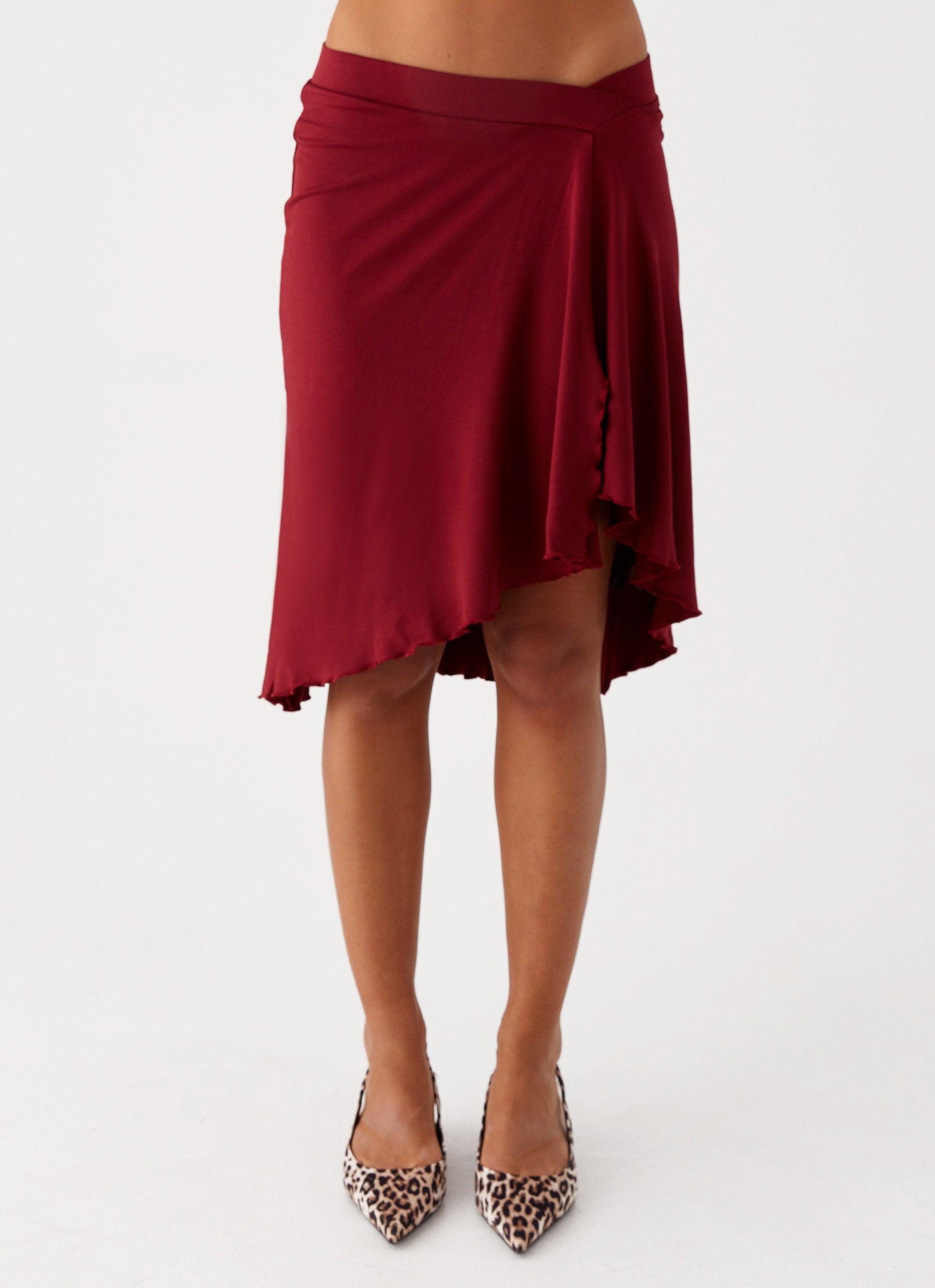 She's A Lady Midi Skirt - Red Product Image