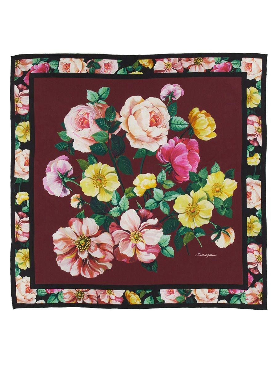 Floral Silk Scarf In Cameliabdx Product Image