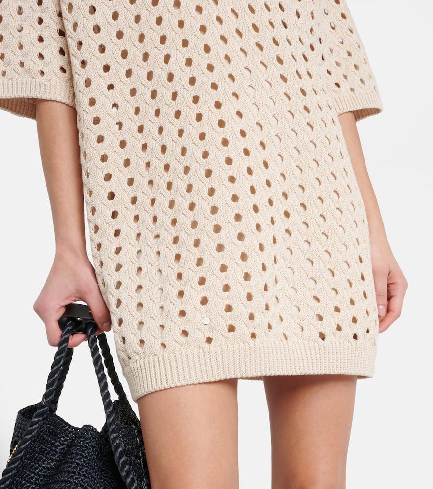 Urna Cutout Cotton Minidress In Nude & Neutrals Product Image