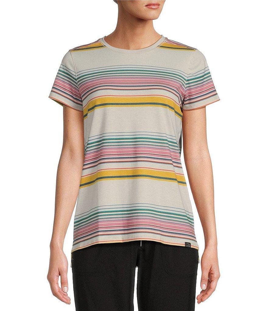 L.L.Bean Everyday SunSmart® UPF 50+ Crewneck Short Sleeve Stripe Tee Shirt Product Image