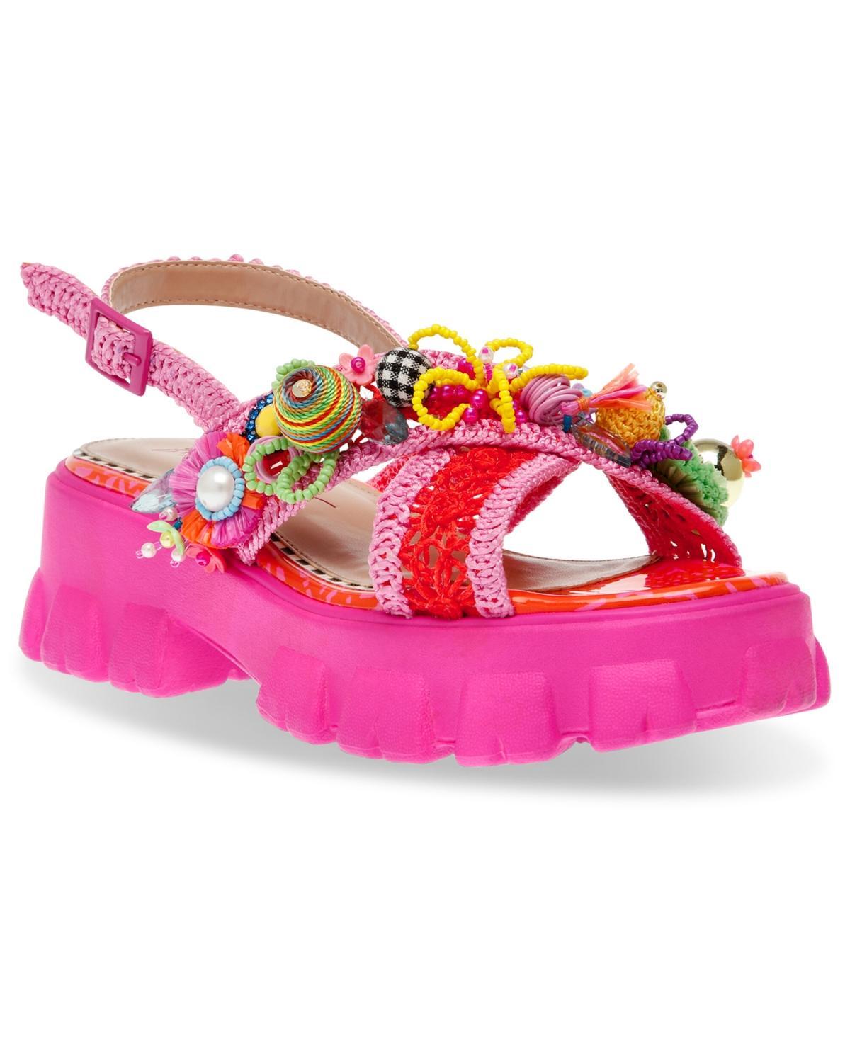 Betsey Johnson Womens Graysen Embellished Foam Sandals Product Image