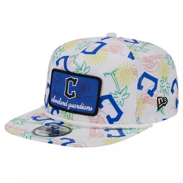 Mens New Era White Cleveland Guardians Islander Golfer Snapback Hat Product Image