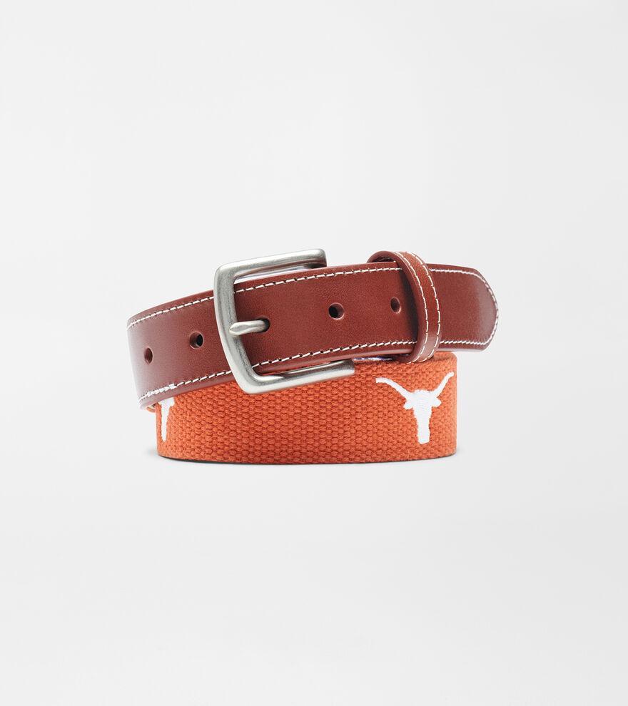 Peter Millar Mens Texas Longhorns Belt | Color: Autumn | Size: 36 Product Image