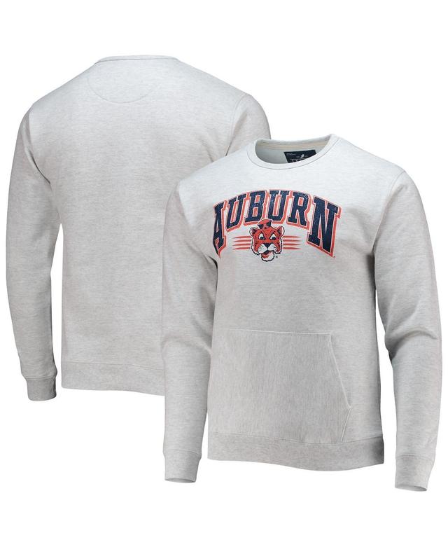 Mens League Collegiate Wear Heathered Gray Auburn Tigers Upperclassman Pocket Pullover Sweatshirt Product Image