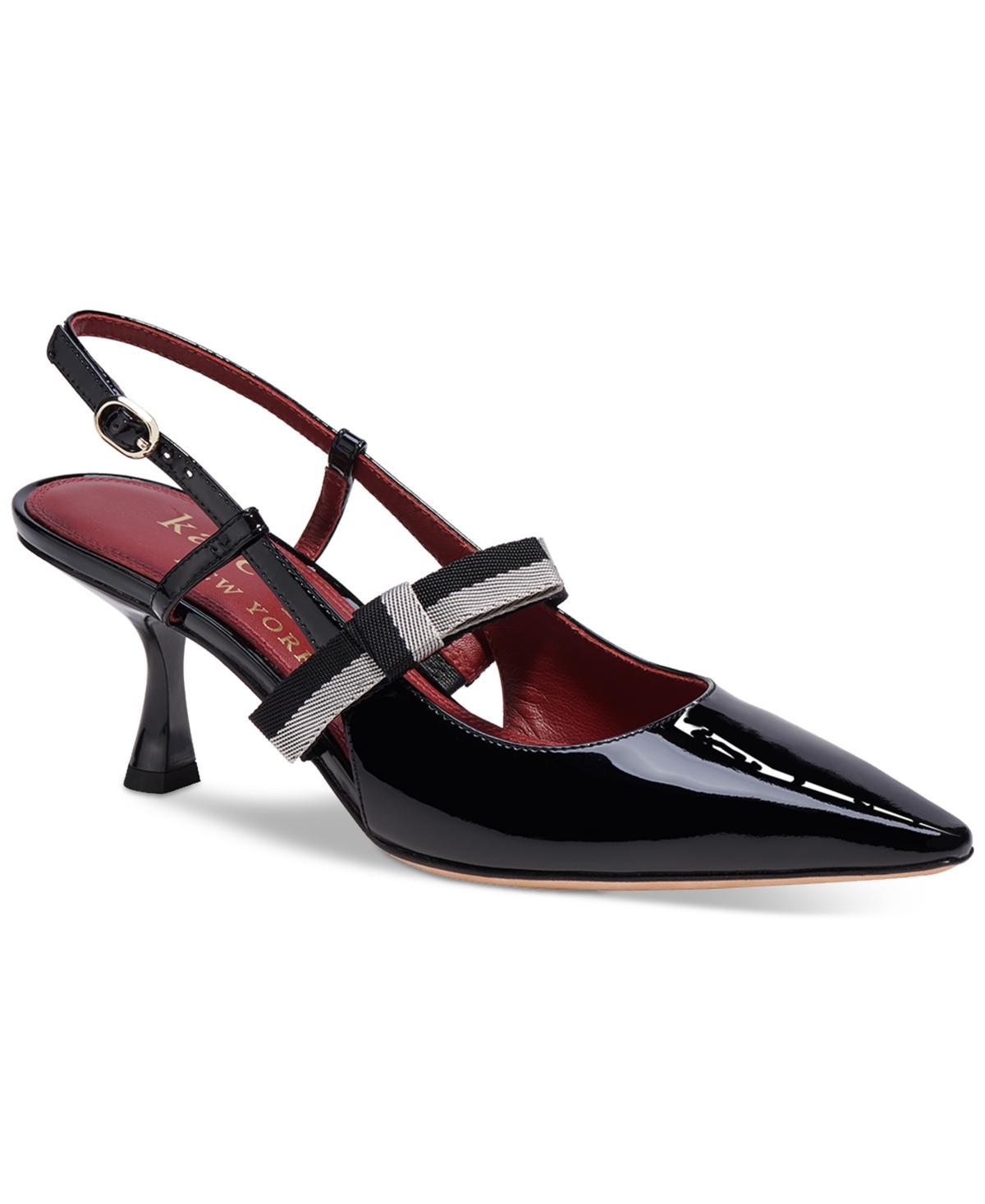 kate spade new york Maritza Patent Leather Slingback Bow Pumps Product Image